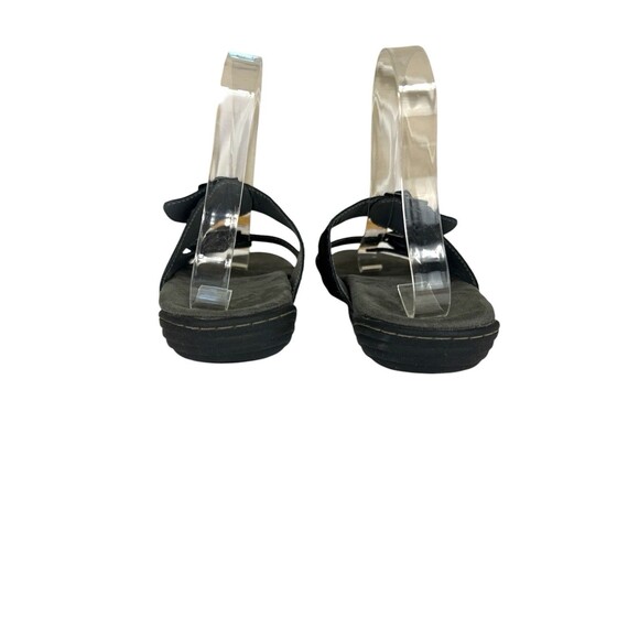 J‎ Sport Jambu Carina Style Size 7.5M Black Leather Slide Sandals Double Buckle - Picture 4 of 9